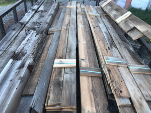 Resawn early 1900’s barnwood sycamore and oak for flooring accent walls ceilings