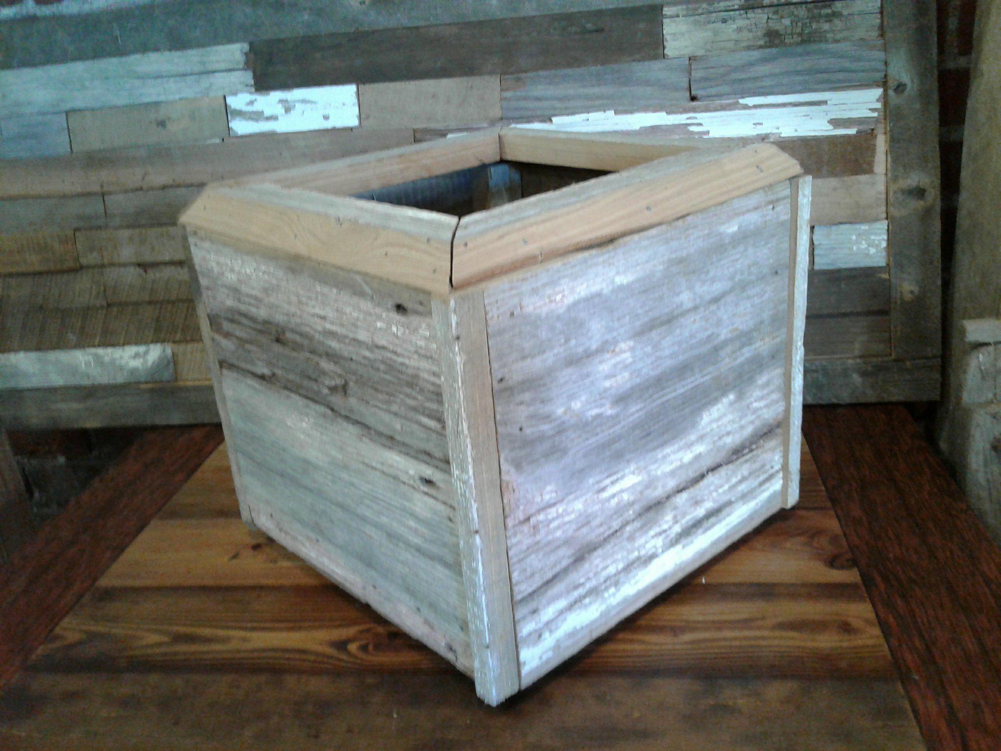 handmade one of a barnwood planter box