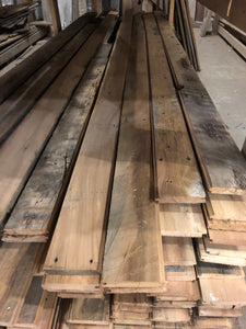 Resawn early 1900’s barnwood sycamore and oak for flooring accent walls ceilings