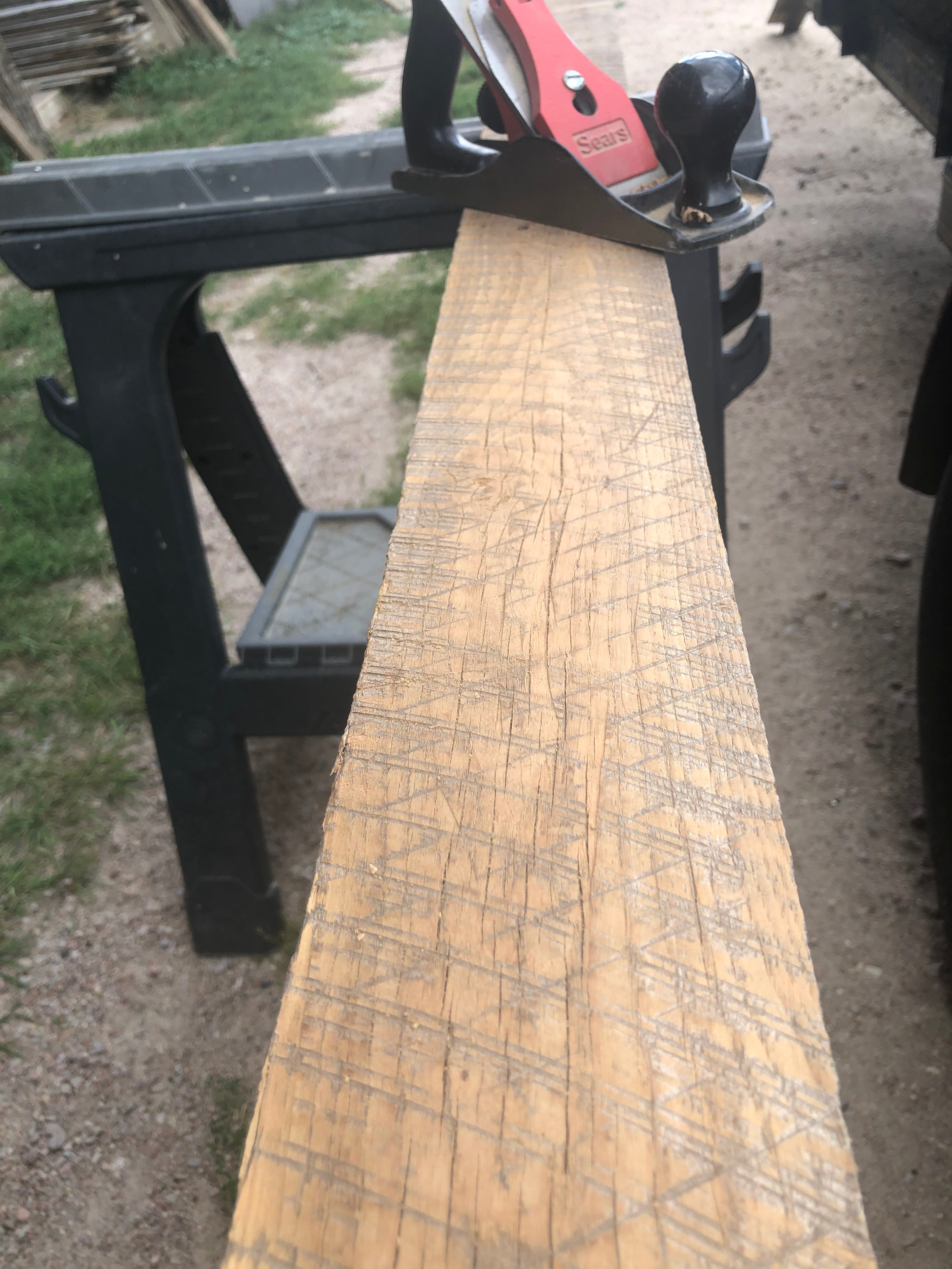 Barn red oak 2” x 4” rough sawn