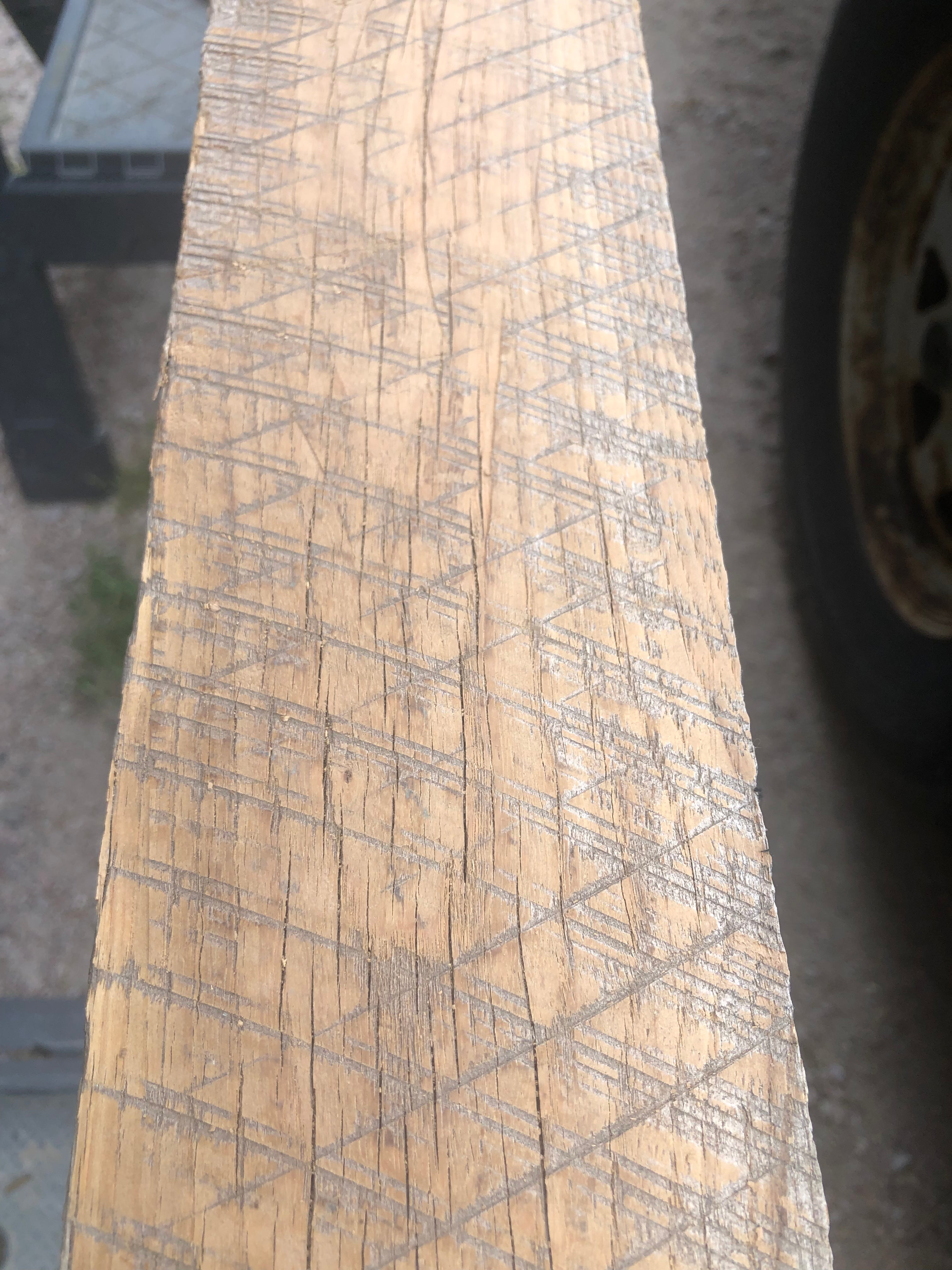 Barn red oak 2” x 4” rough sawn
